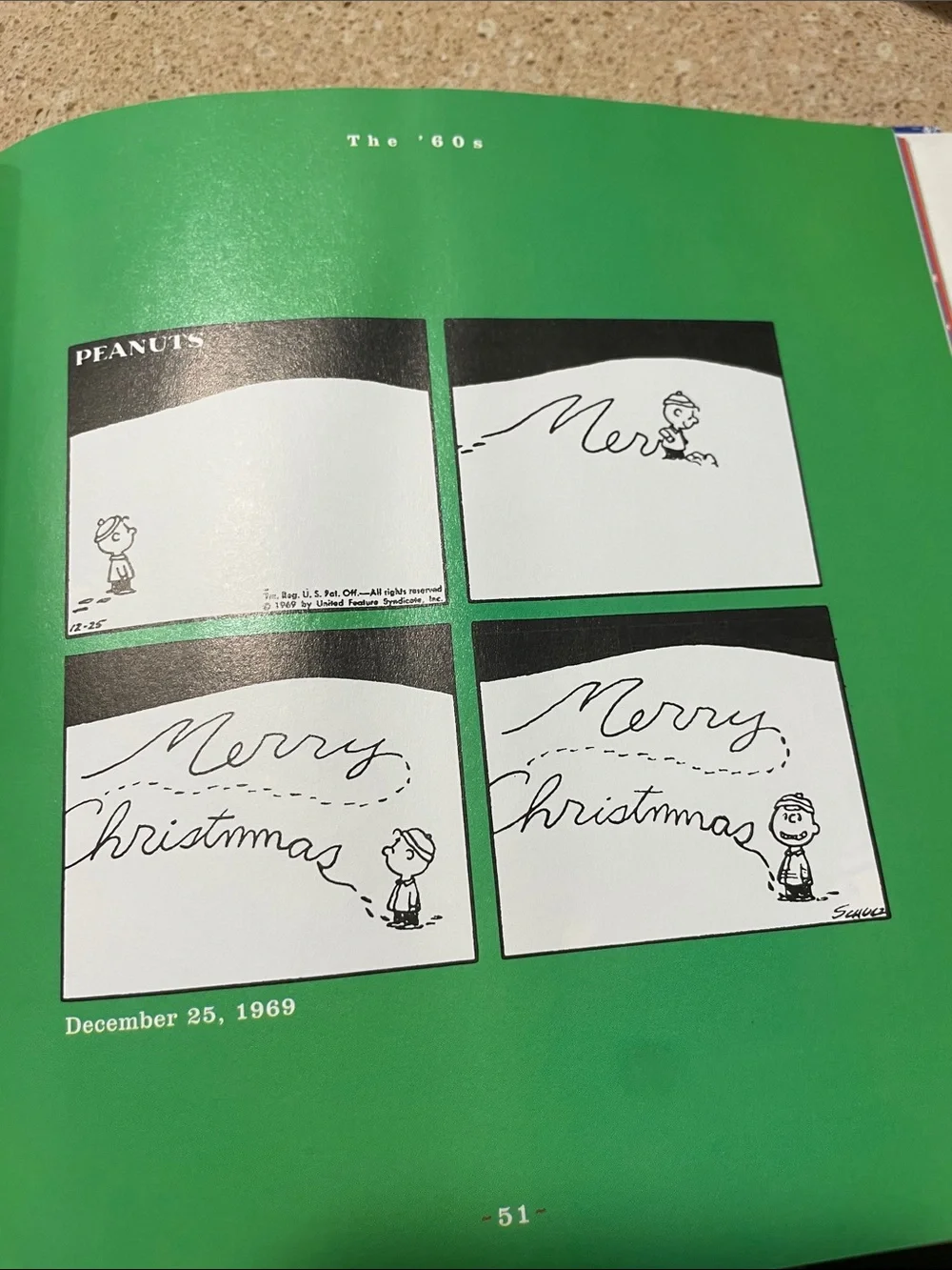Vintage Hallmark The Joy of a Peanuts Christmas Blue Holiday Book